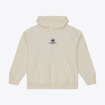 Men's Mitchell & Ness Cream Buffalo Sabres Core Essentials Hoodie