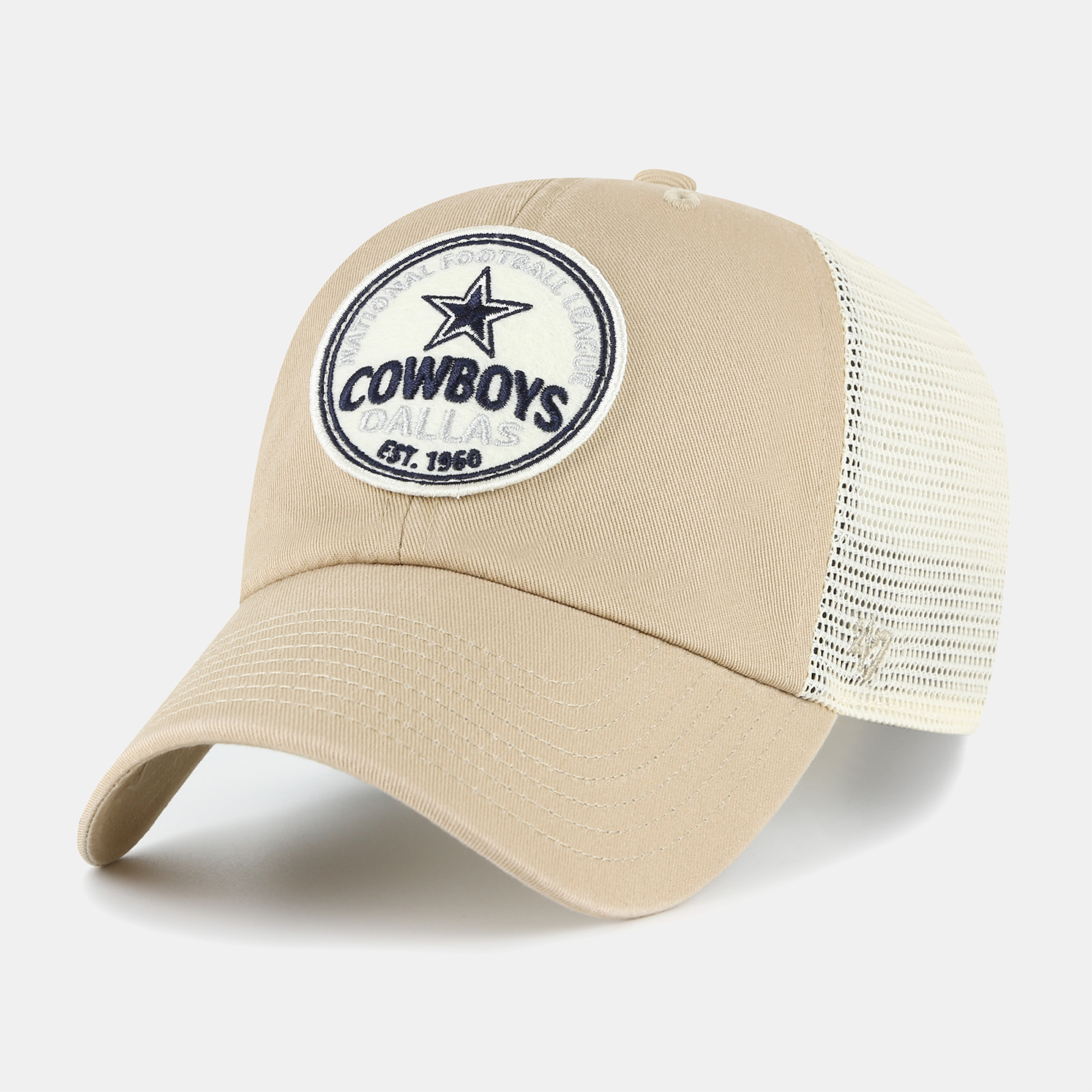 Men's '47 Khaki Dallas Cowboys Clean Up Adjustable Hat