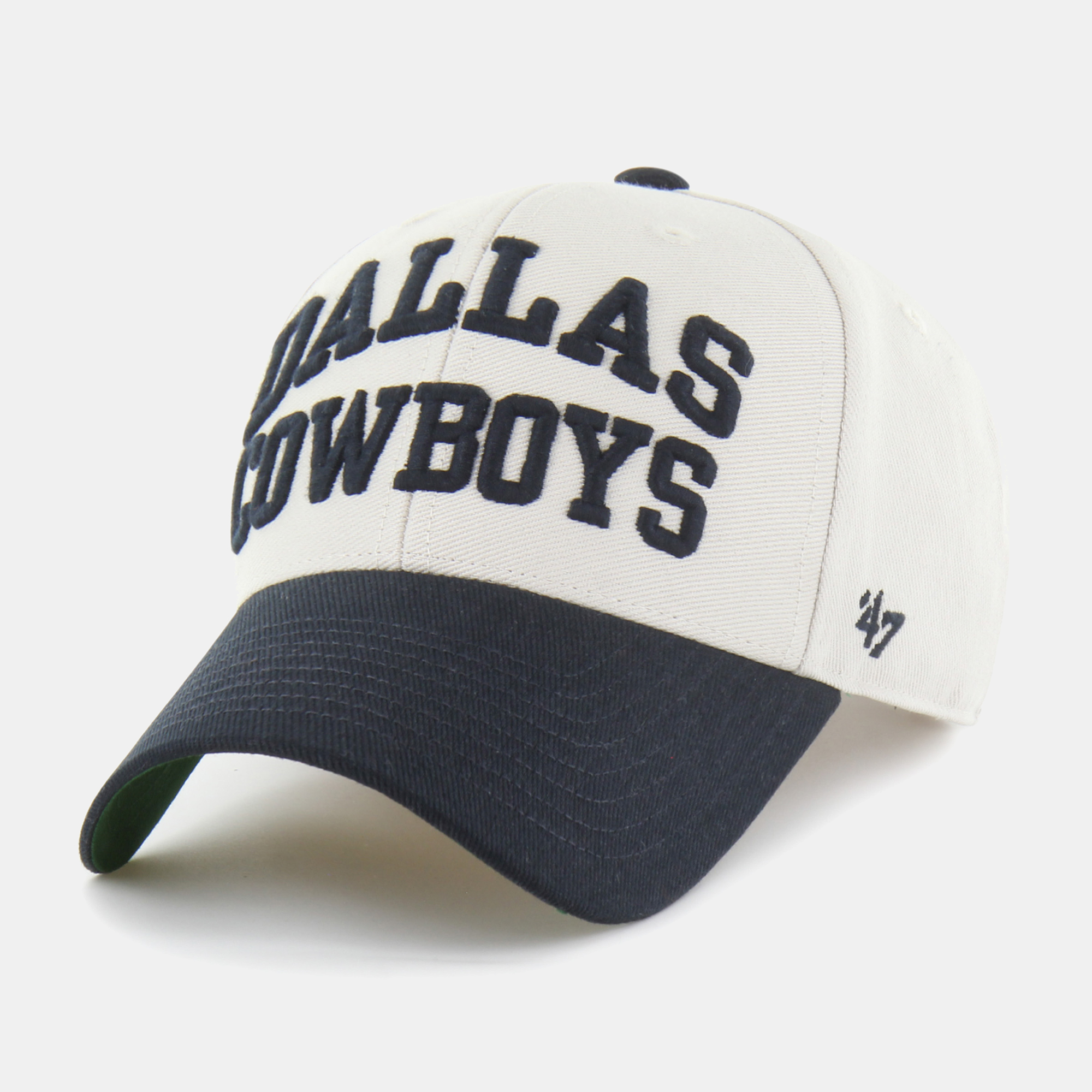 Men's '47 Natural/Navy Dallas Cowboys Broke Line Loop MVP Adjustable Hat