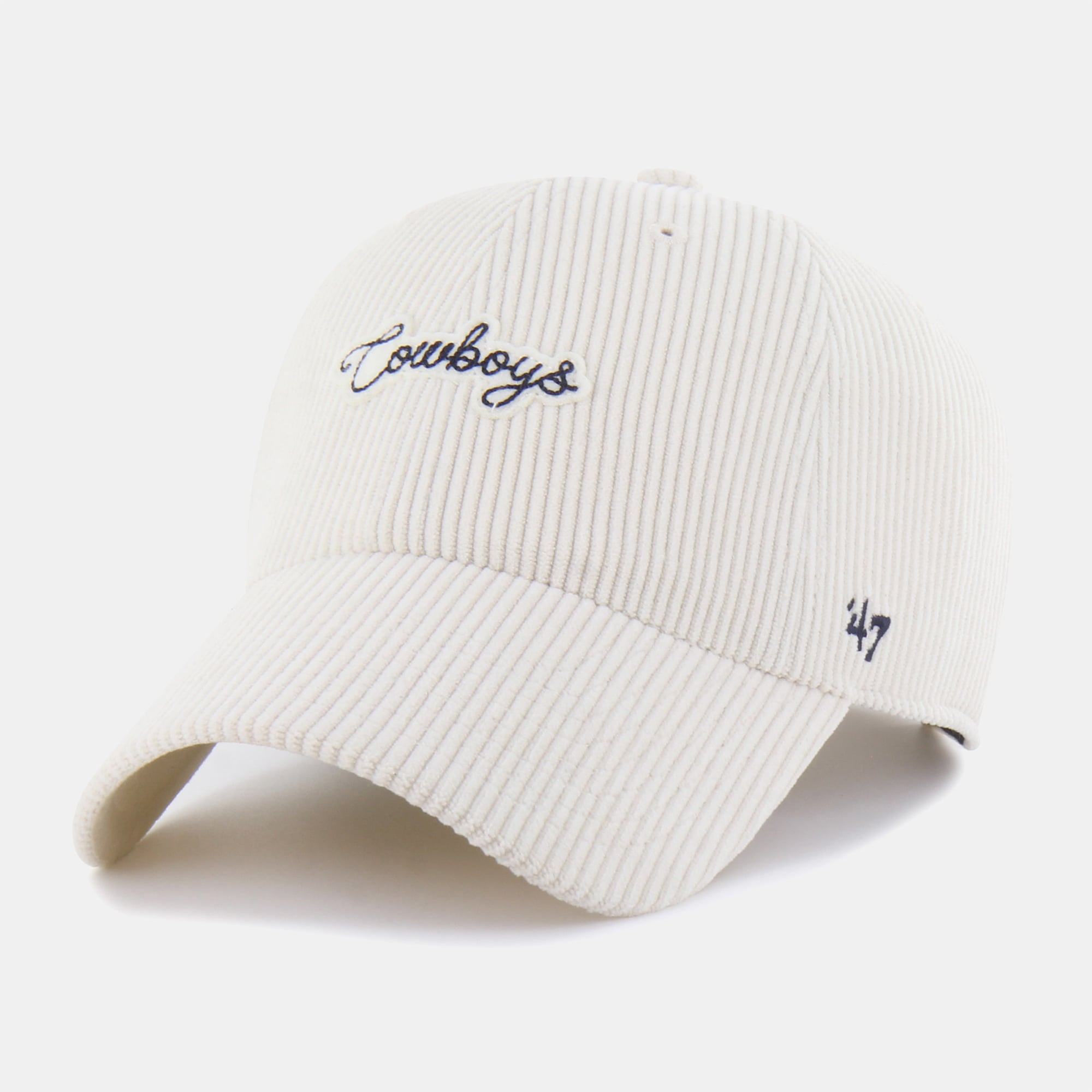 Women's '47 Natural Dallas Cowboys Rope Script Clean Up Adjustable Hat