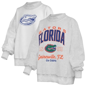 Women's Pressbox  Heather Gray Florida Gators Reversible Sweatshirt