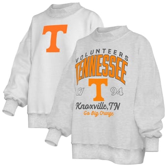 Women's Pressbox  Heather Gray Tennessee Volunteers Reversible Sweatshirt