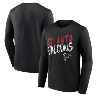 Men's Black Atlanta Falcons Hustle Long Sleeve T-Shirt