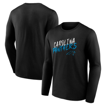 Men's Black Carolina Panthers Hustle Long Sleeve T-Shirt