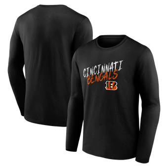 Men's Black Cincinnati Bengals Hustle Long Sleeve T-Shirt