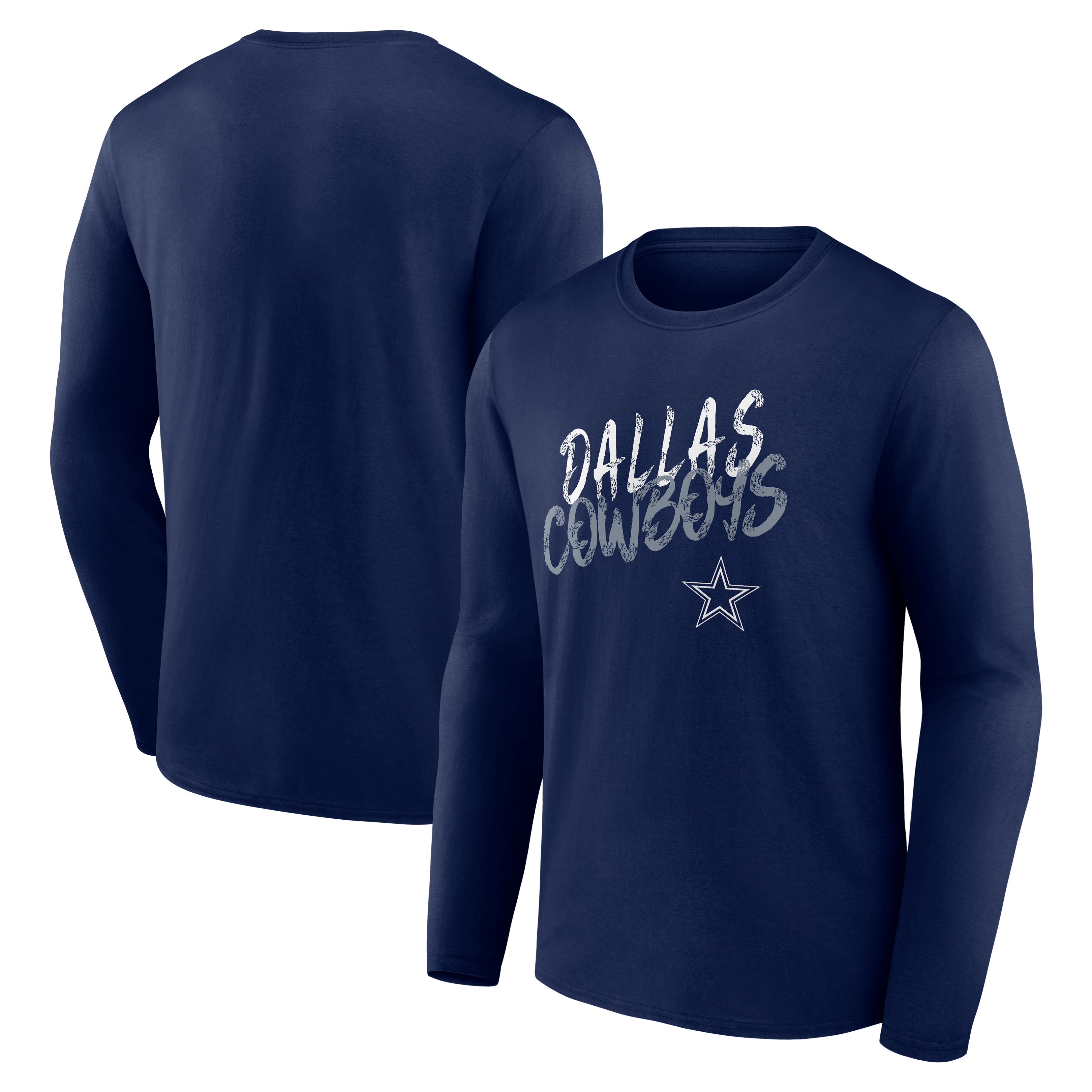 Men's Navy Dallas Cowboys Hustle Long Sleeve T-Shirt