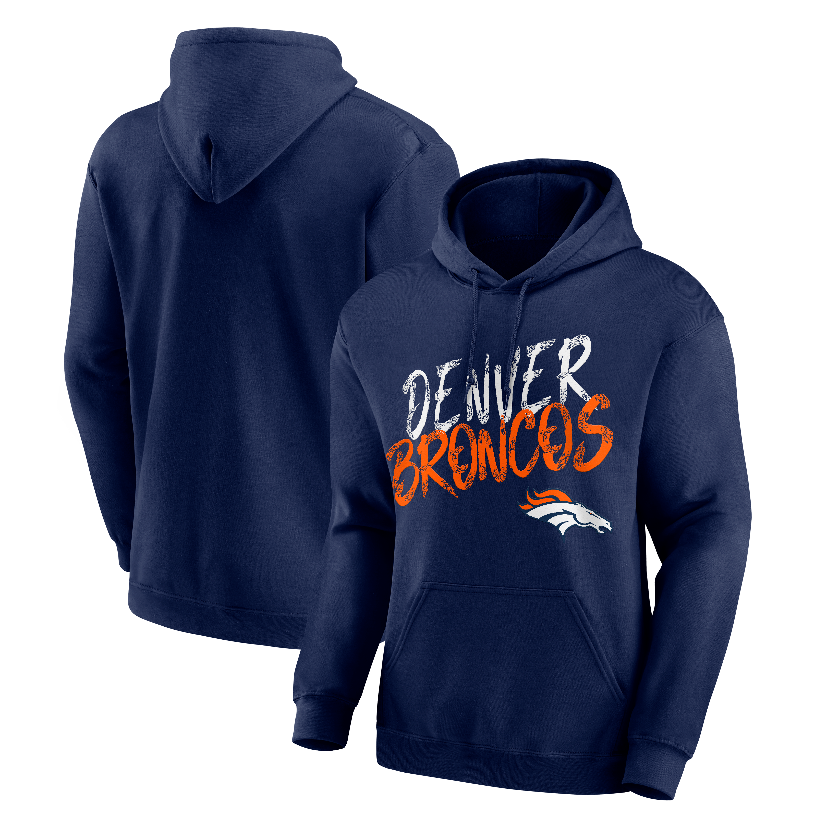 Men's Navy Denver Broncos Hustle Hoodie