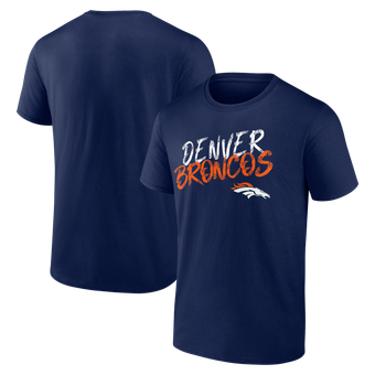 Men's Navy Denver Broncos Hustle T-Shirt