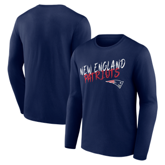 Men's Navy New England Patriots Hustle Long Sleeve T-Shirt