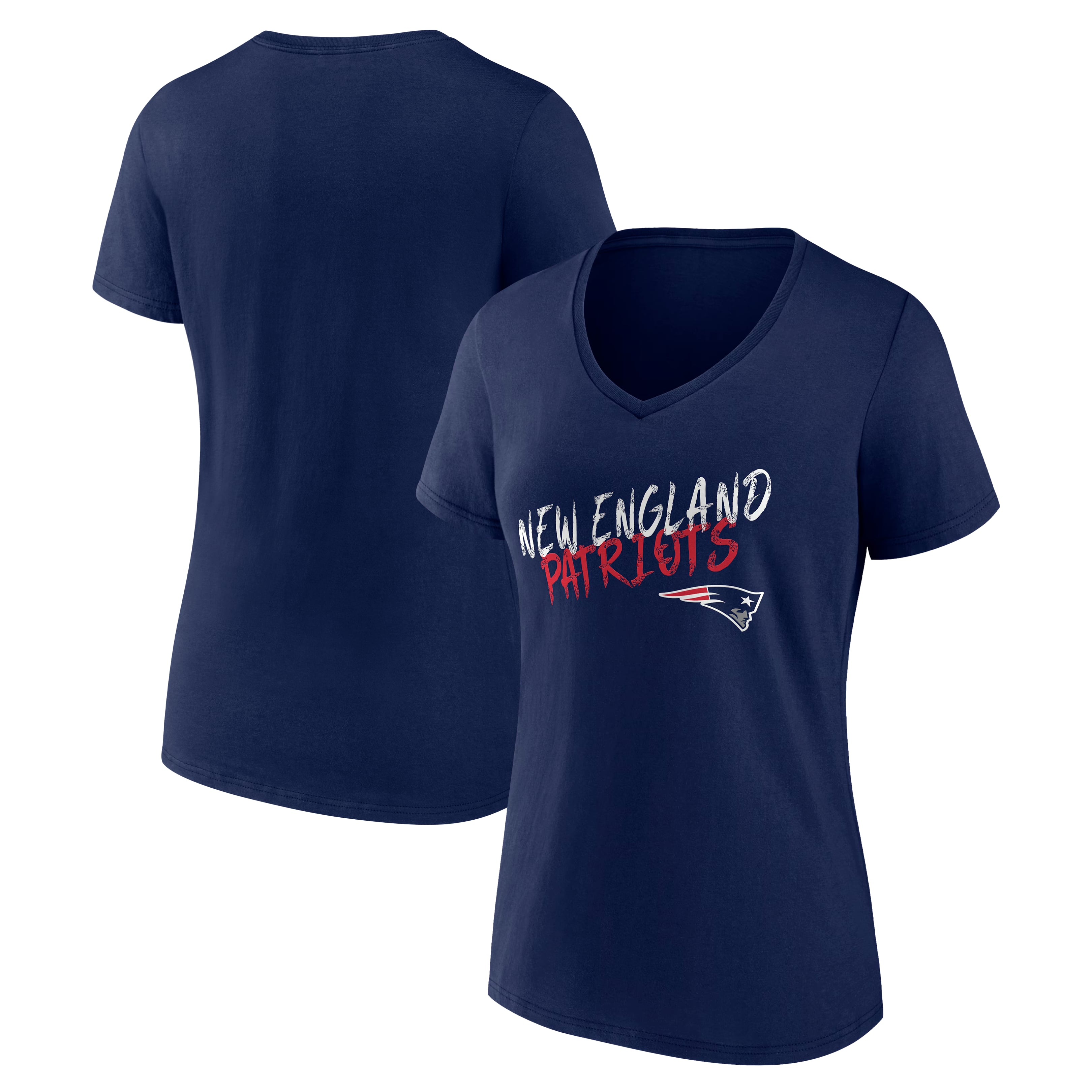 Women’s Navy New England Patriots Hustle V-Neck T-Shirt Women’s Navy New England Patriots Hustle V-Neck T-Shirt
