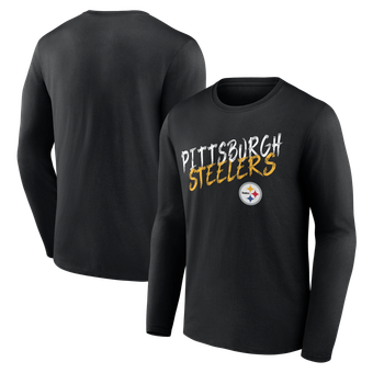 Men's Black Pittsburgh Steelers Hustle Long Sleeve T-Shirt