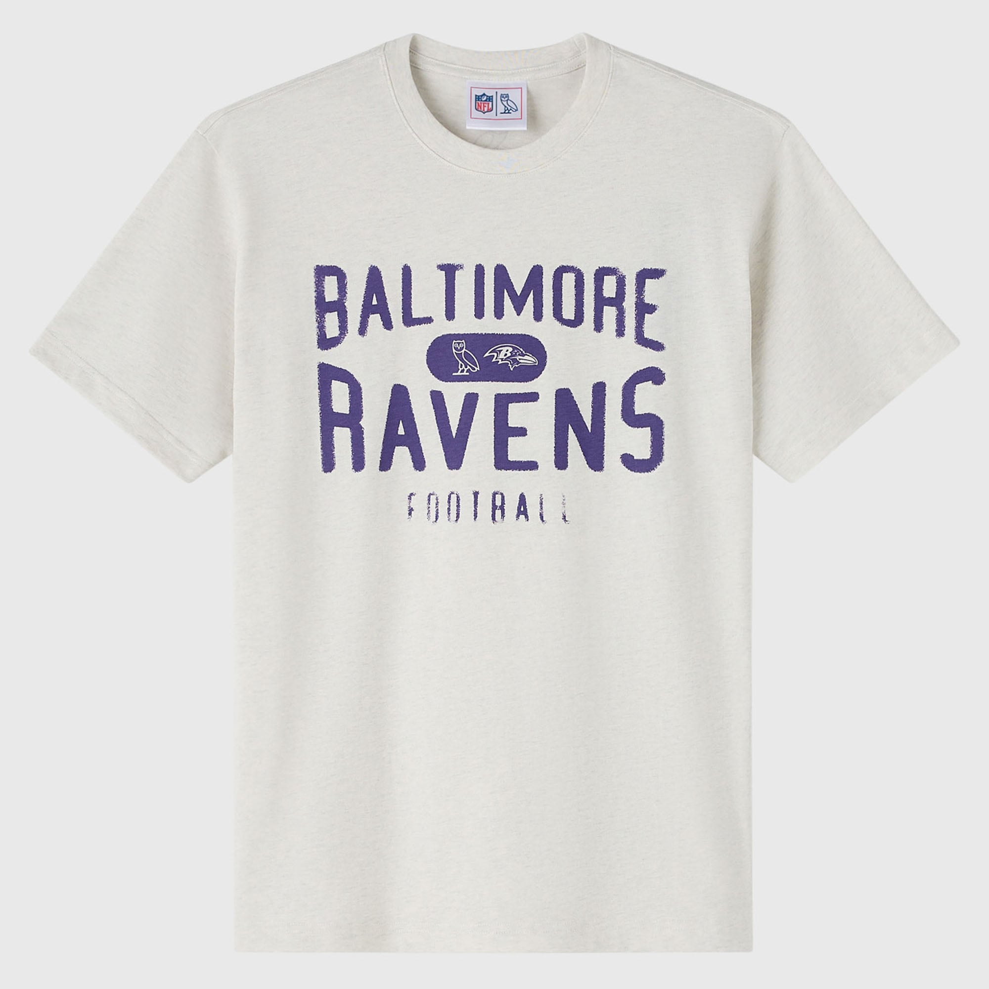 Unisex OVO x NFL Gray Baltimore Ravens T-Shirt
