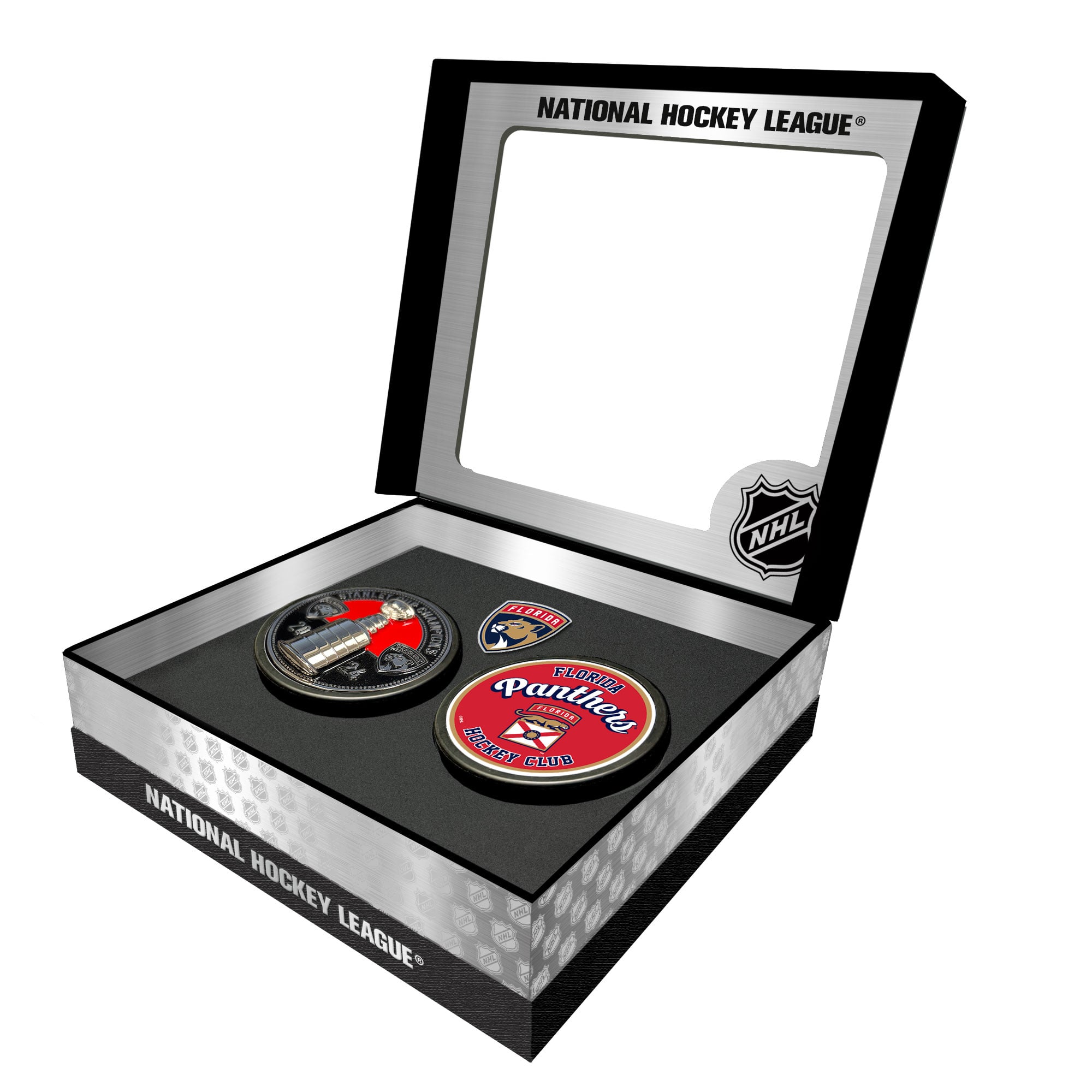 Florida Panthers Stanley Cup Retro Puck & 3D Cup Puck Gift Box Set