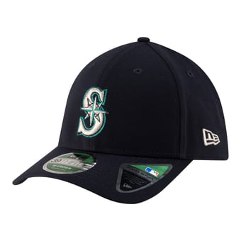 Men's New Era  Navy Seattle Mariners Player Replica 39THIRTY M-Crown Flex Hat