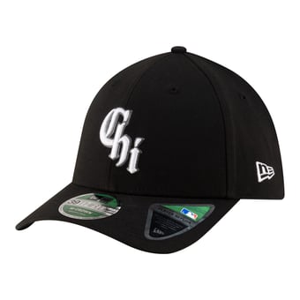 Men's New Era  Black Chicago White Sox Alternate Player Replica 39THIRTY M-Crown Flex Hat