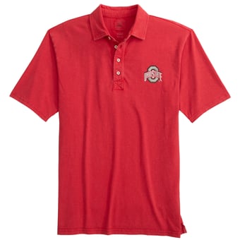 Men's johnnie-O  Scarlet Ohio State Buckeyes Coastal Wash Polo