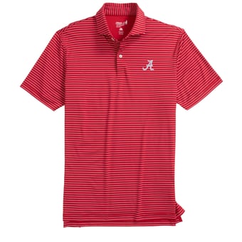 Men's johnnie-O  Crimson Alabama Crimson Tide Beau Striped Polo
