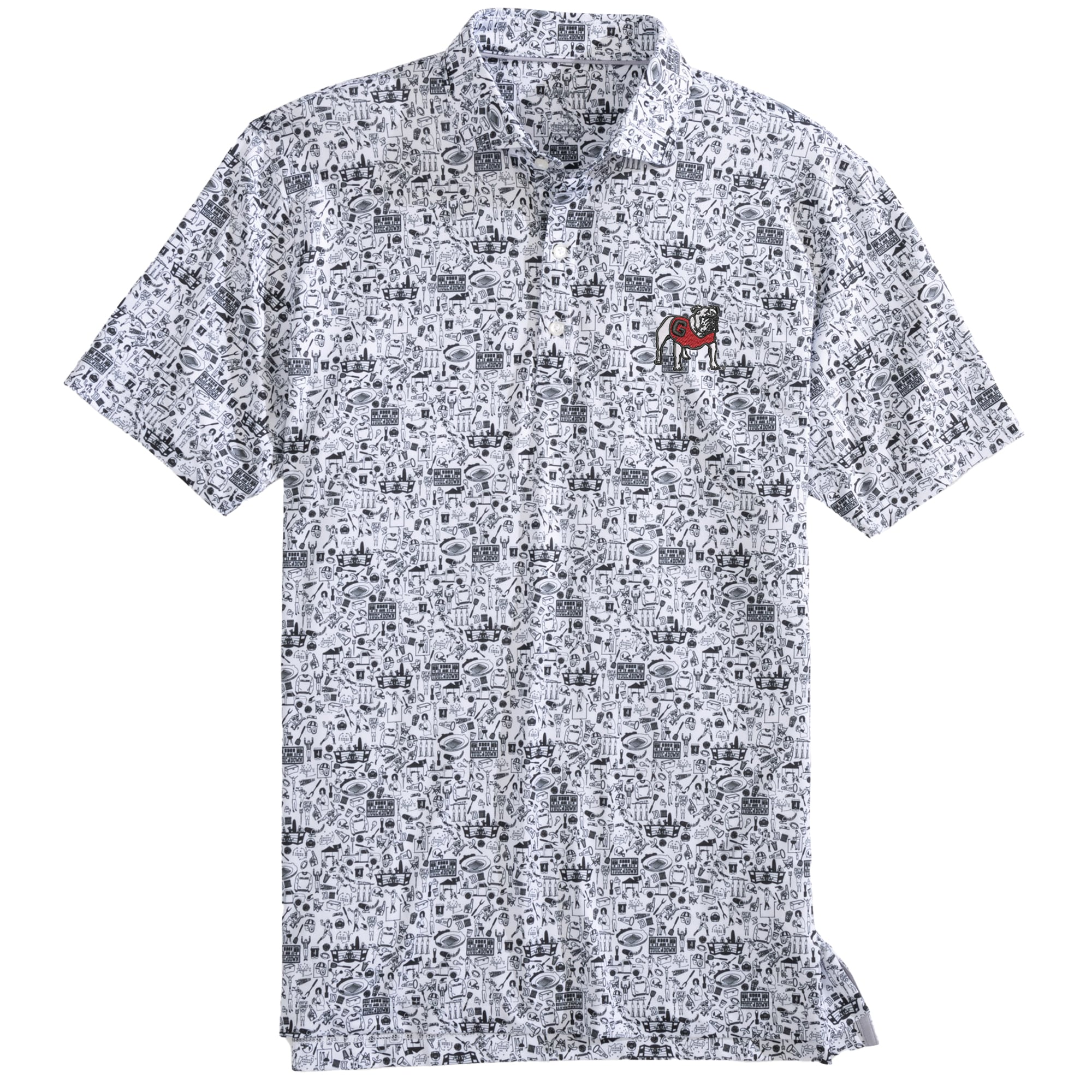 Men's johnnie-O Black Georgia Bulldogs Tailgater Polo