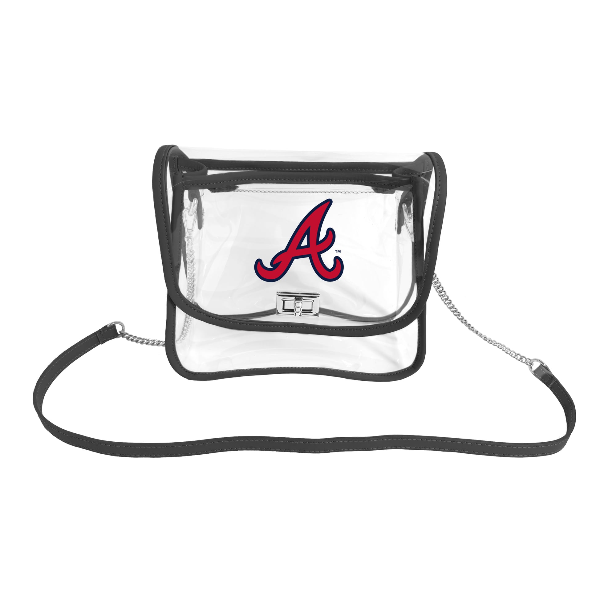 Logo Brands Atlanta Braves Sideline Clear Purse