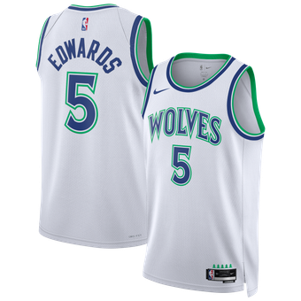 Unisex Nike Anthony Edwards White Minnesota Timberwolves Swingman Jersey - Association Edition