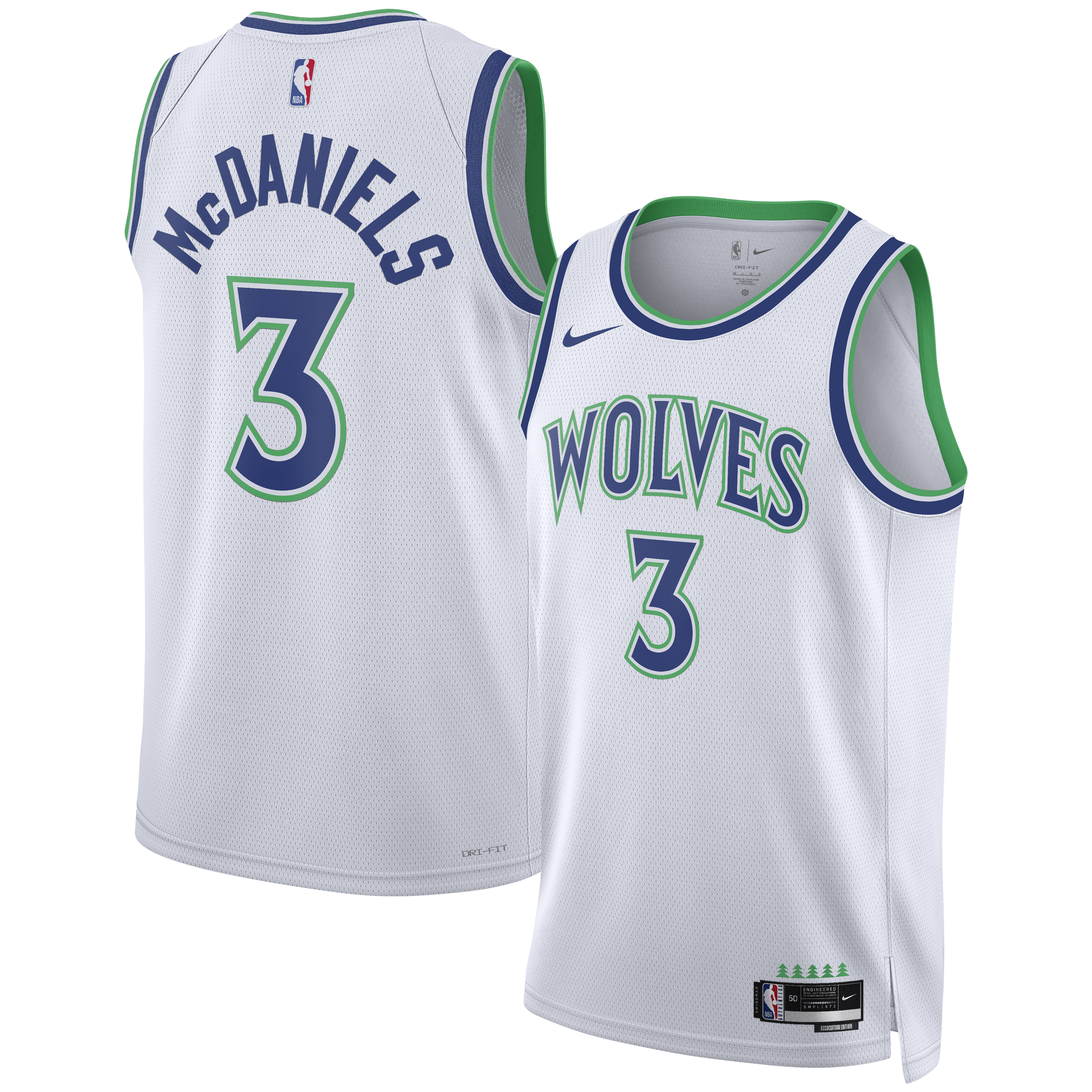 Minnesota Timberwolves Association Edition Nike Men's Dri-FIT NBA Swingman Jersey in White | II5197-104