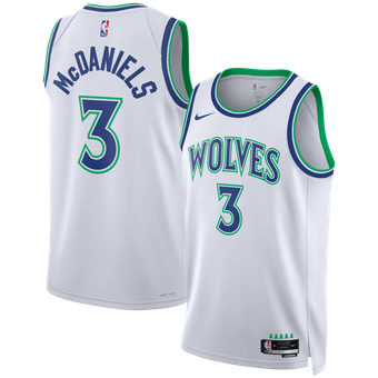 Unisex Nike Jaden McDaniels White Minnesota Timberwolves Swingman Jersey - Association Edition