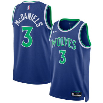 Unisex Nike Jaden McDaniels Blue Minnesota Timberwolves Swingman Jersey - Icon Edition