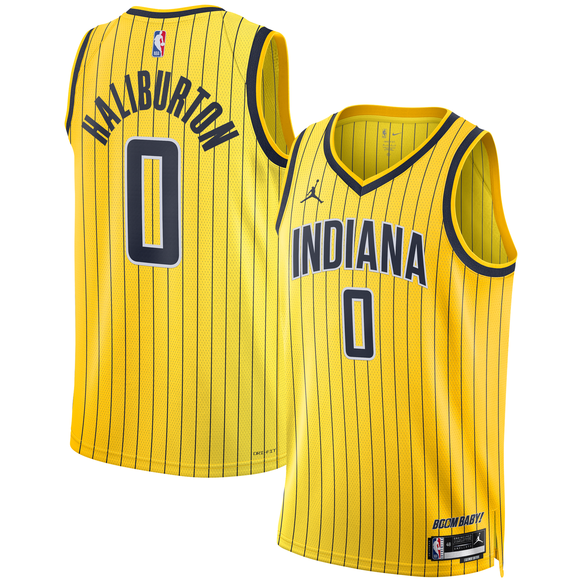 Unisex Jordan Brand Tyrese Haliburton Yellow Indiana Pacers Swingman Jersey - Statement Edition