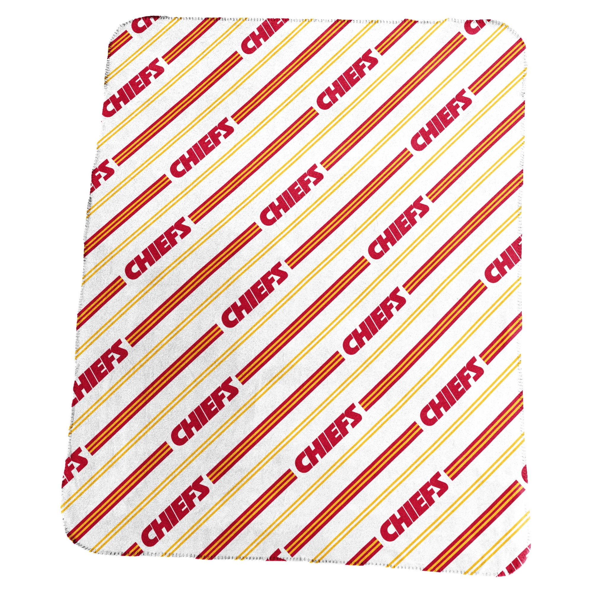 Logo Brands Kansas City Chiefs 50" x 60" Classic Vertical Stripe Fleece Throw Blanket