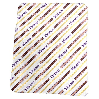 Logo Brands Minnesota Vikings 50" x 60" Classic Vertical Stripe Fleece Throw Blanket