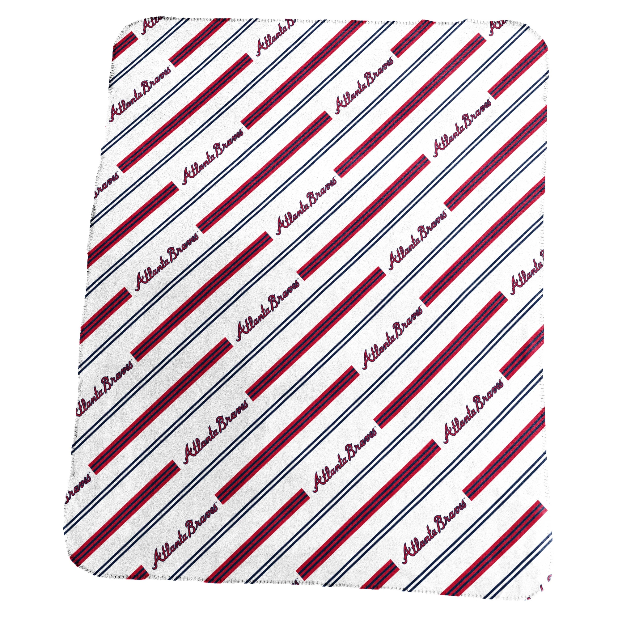Logo Brands Atlanta Braves 50" x 60" Classic Vertical Stripe Fleece Throw Blanket