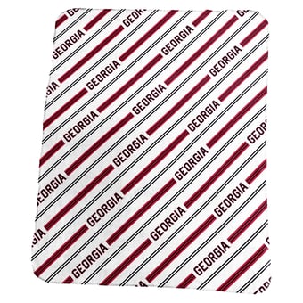 Logo Brands Georgia Bulldogs 50" x 60" Classic Vertical Stripe Fleece Throw Blanket