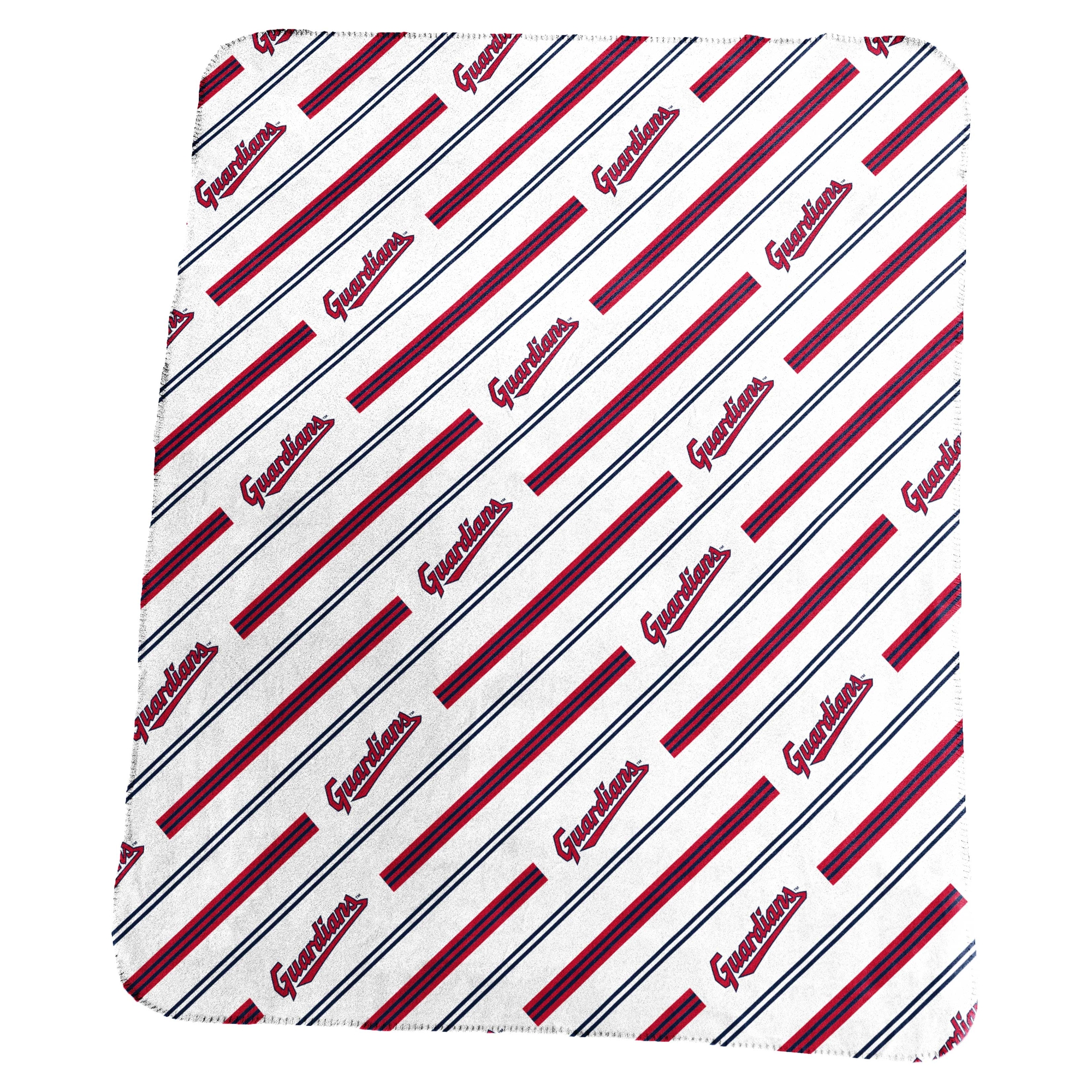 Logo Brands Cleveland Guardians 50" x 60" Classic Vertical Stripe Fleece Throw Blanket
