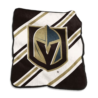 Logo Brands Vegas Golden Knights 50" x 60" Raschel Stripe Throw Blanket