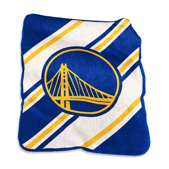 "Logo Brands Golden State Warriors 50"" x 60"" Raschel Stripe Throw Blanket"