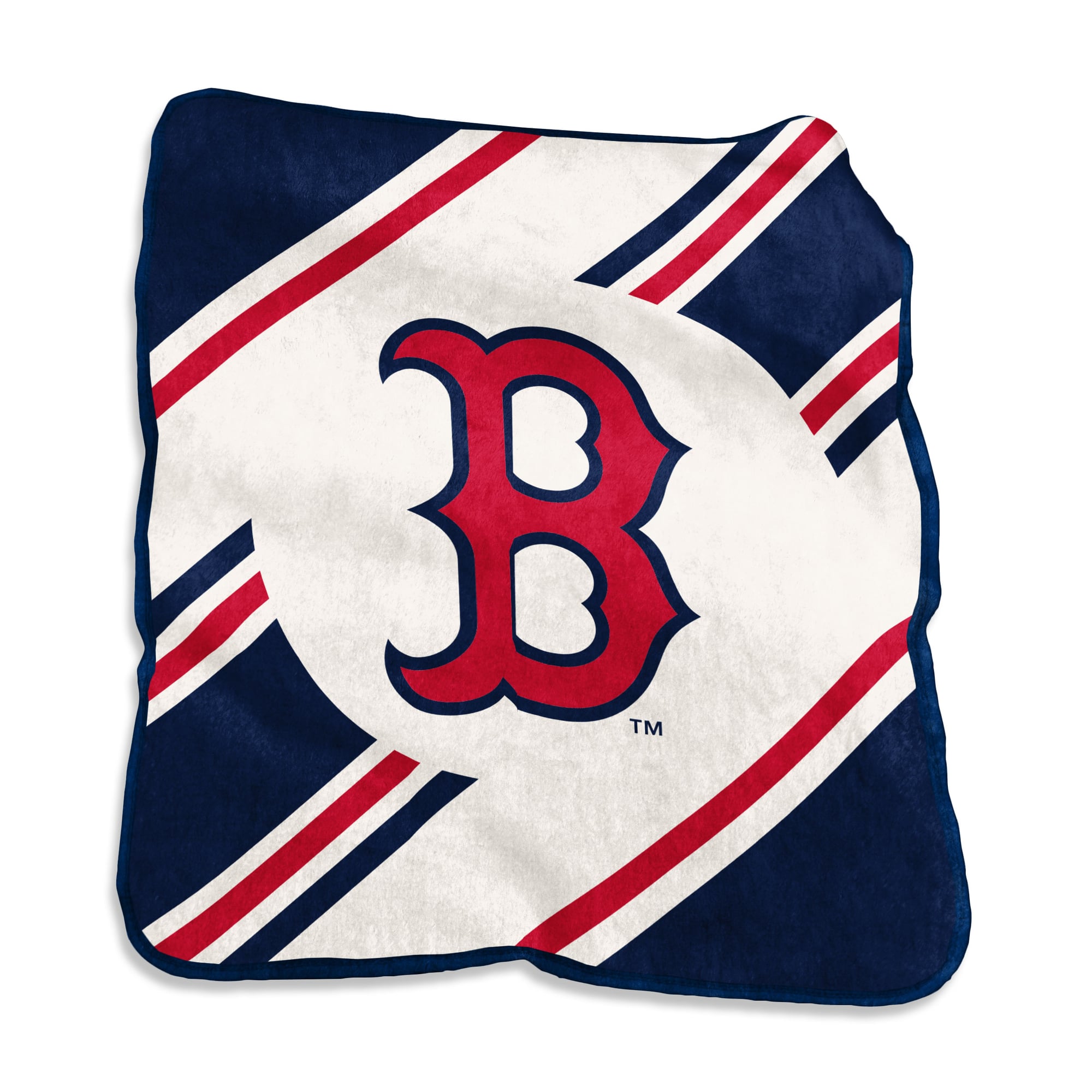 Logo Brands Boston Red Sox 50" x 60" Raschel Stripe Throw Blanket