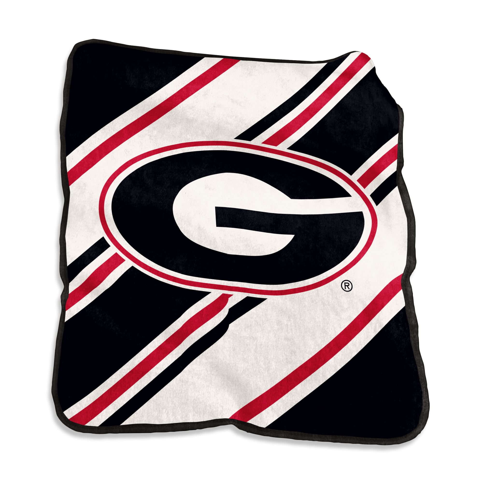 Logo Brands Georgia Bulldogs 50" x 60" Raschel Stripe Throw Blanket