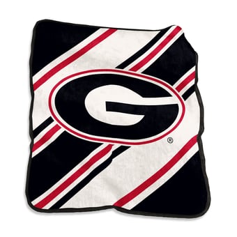 "Logo Brands Georgia Bulldogs 50"" x 60"" Raschel Stripe Throw Blanket"
