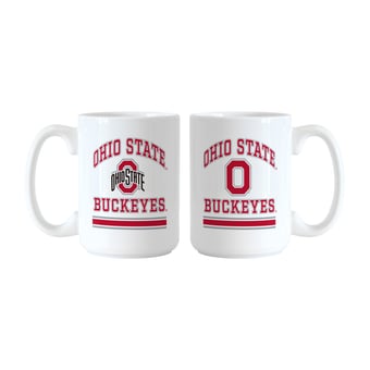 Logo Brands Ohio State Buckeyes 15oz. Current & Throwback Mug Set