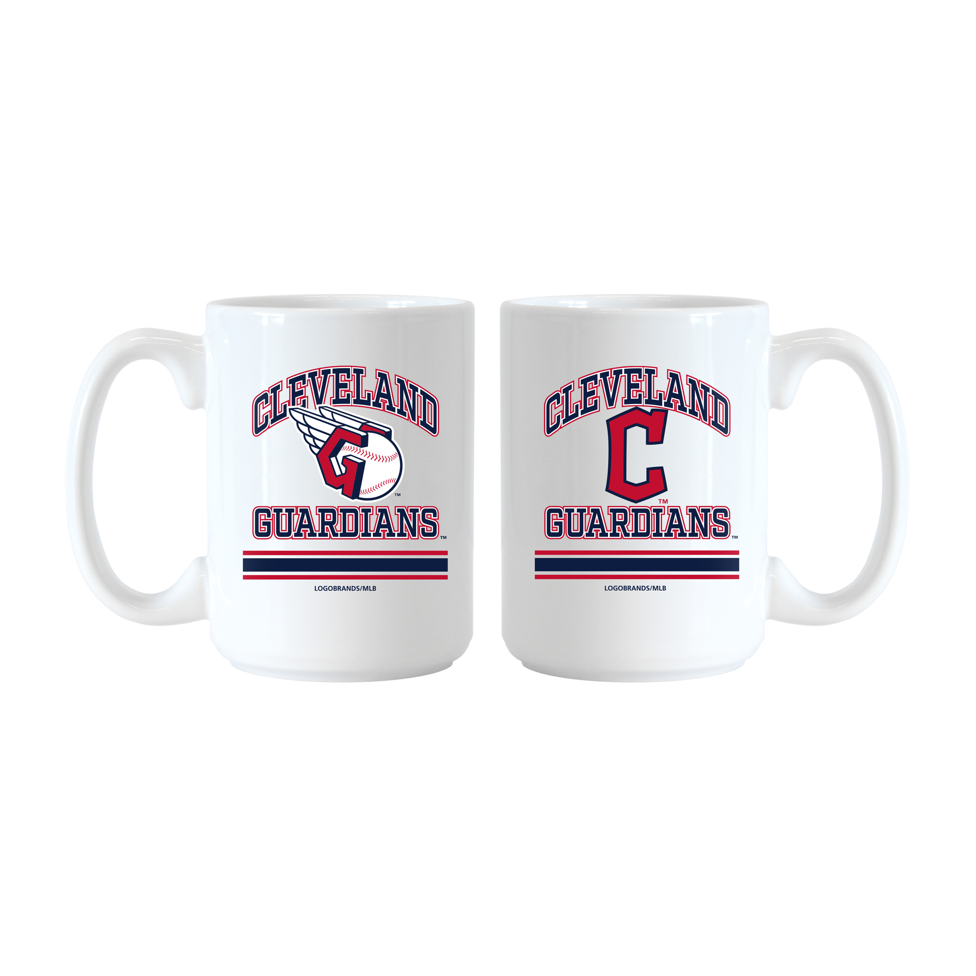 Logo Brands Cleveland Guardians 15oz. Current & Throwback Mug Set
