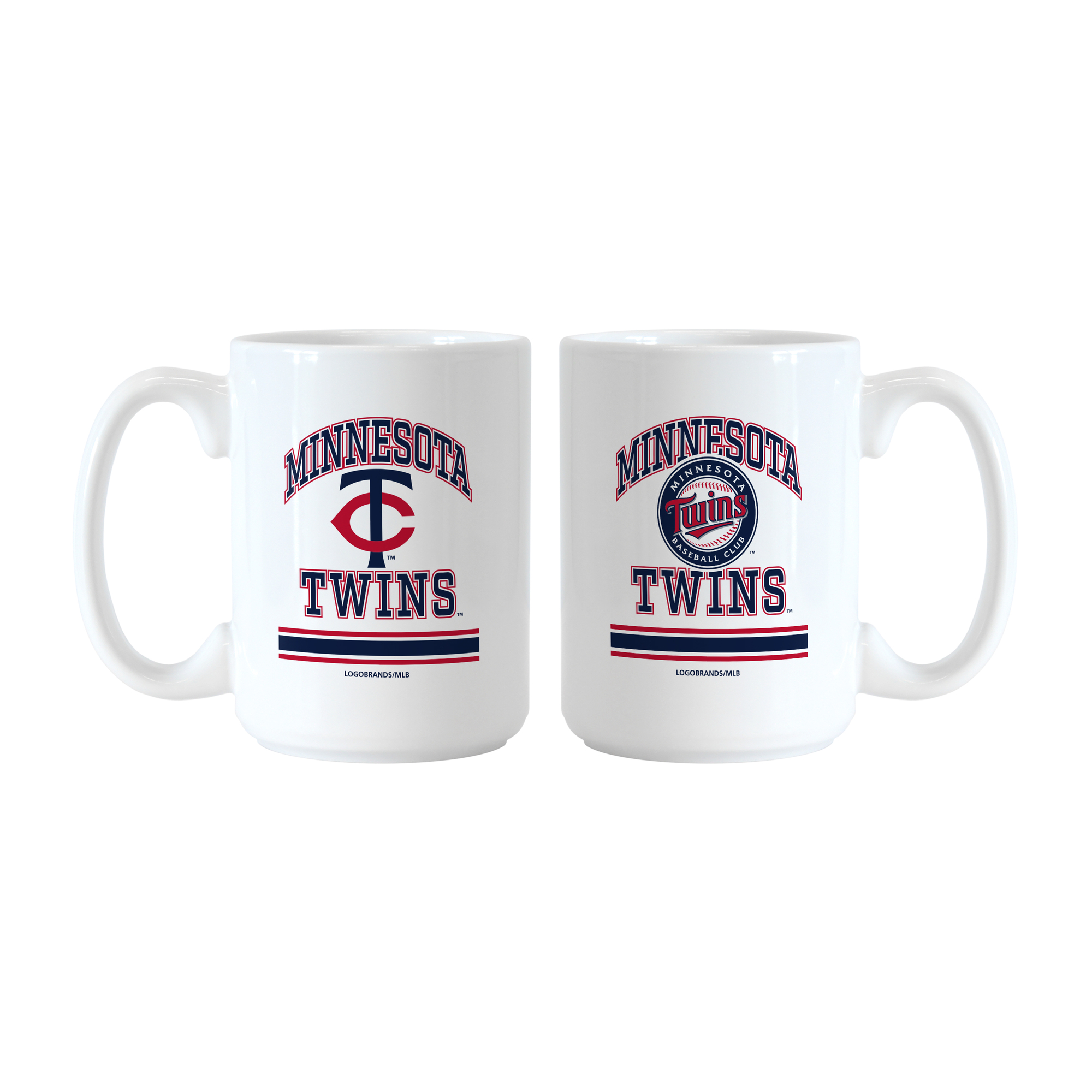 Logo Brands Minnesota Twins 15oz. Current & Throwback Mug Set