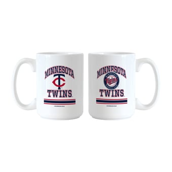 Logo Brands Minnesota Twins 15oz. Current & Throwback Mug Set