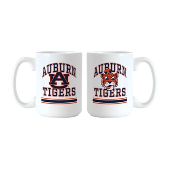 Logo Brands Auburn Tigers 15oz. Current & Throwback Mug Set