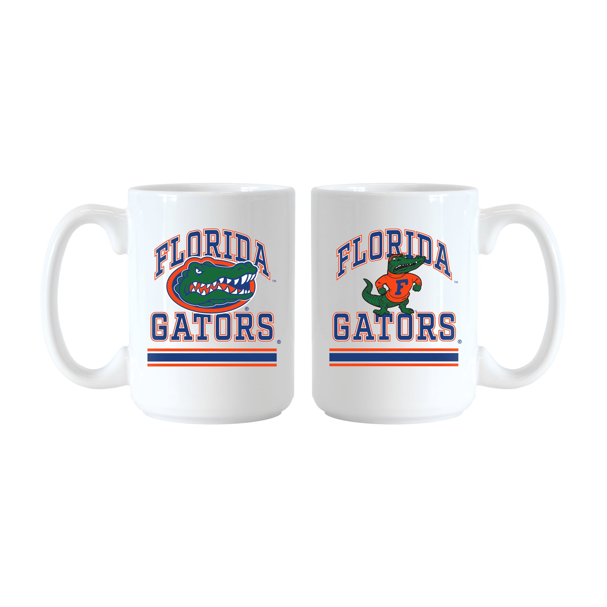 Logo Brands Florida Gators 15oz. Current & Throwback Mug Set
