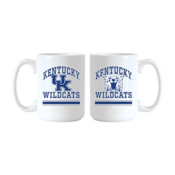 Logo Brands Kentucky Wildcats 15oz. Current & Throwback Mug Set