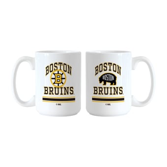 Logo Brands Boston Bruins 15oz. Current & Throwback Mug Set