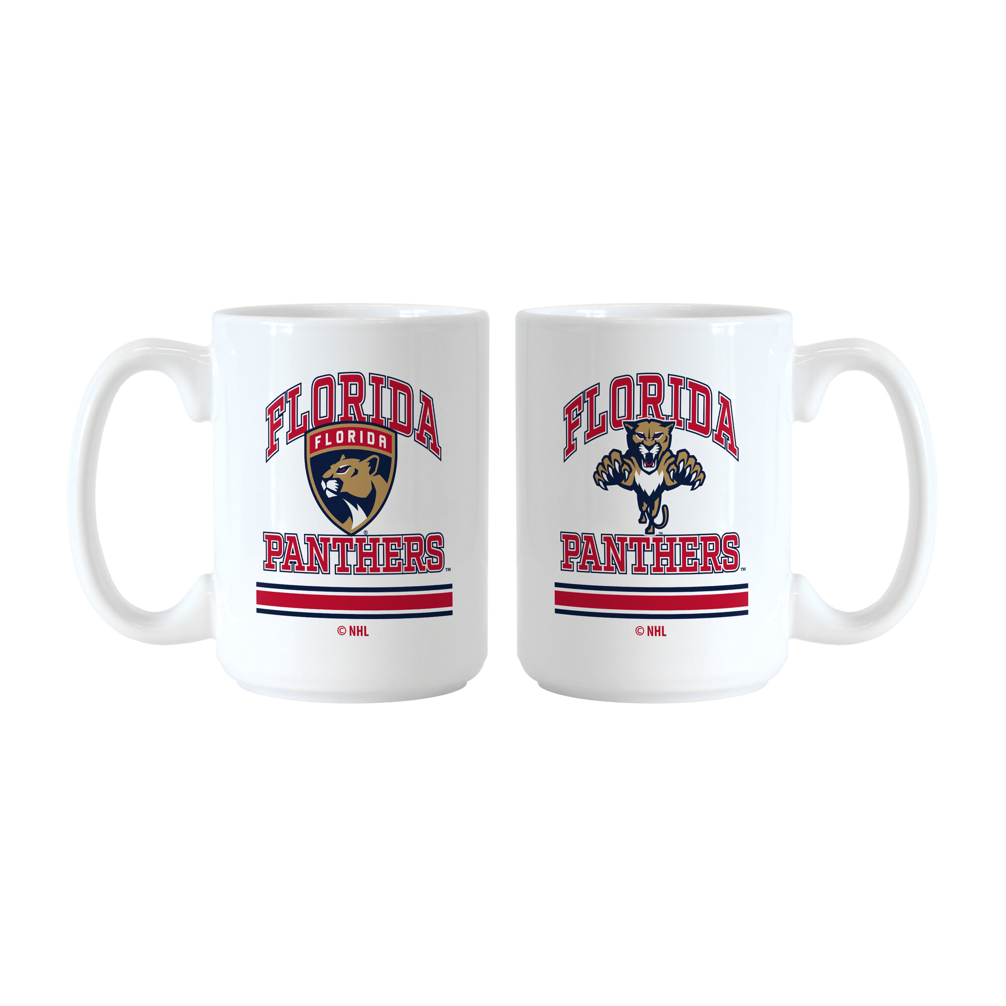 Logo Brands Florida Panthers 15oz. Current & Throwback Mug Set