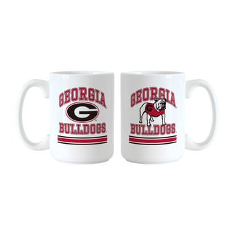 Logo Brands Georgia Bulldogs 15oz. Current & Throwback Mug Set