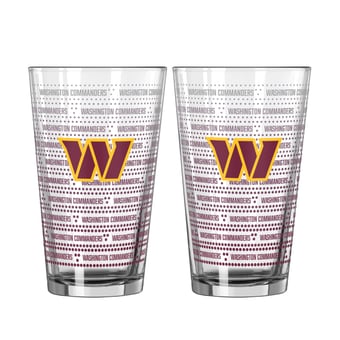 Logo Brands Washington Commanders Two-Pack Chant Fade 16oz. Pint Glass Set