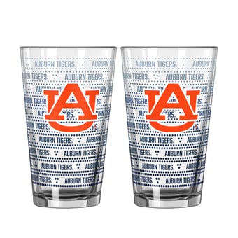 Logo Brands Auburn Tigers Two-Pack Chant Fade 16oz. Pint Glass Set